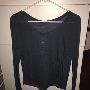 Brandy Melville blue button top